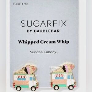 BUY 1, get 1 SUGARFIX FREE! BAUBLEBAR Earrings WHIPPED CREAM SUNDAE FUNDAY NEW!